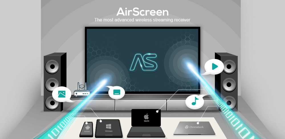 Cover Image of AirScreen v2.8.1 MOD APK (Premium Unlocked)