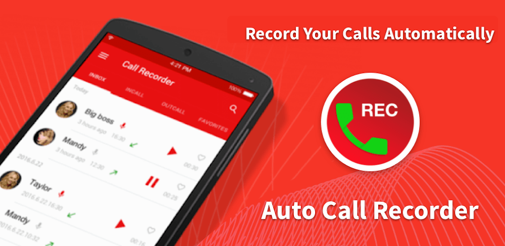 Cover Image of Call Recorder - Auto Recording v2.3.6 MOD APK (Premium Unlocked)