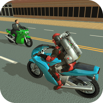 Cover Image of Jetpack Hero Miami Crime v1.8 MOD APK (Unlimiited Upgrade Points)