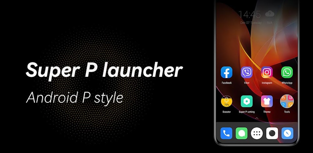 Cover Image of Super P Launcher v9.5 MOD APK (Premium Unlocked)