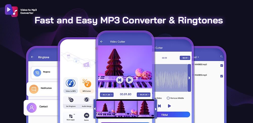 Cover Image of Video to Mp3 Converter v3.0.0.226 MOD APK (Premium Unlocked)